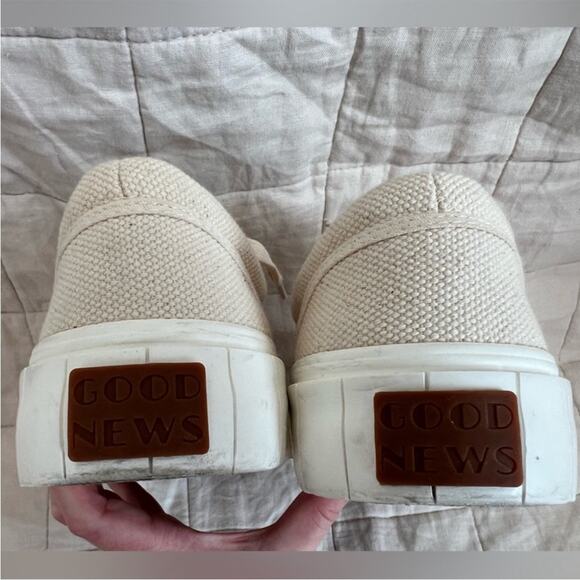 Good News Oatmeal Canvas Opal Core Chunky Sneakers - EU 40 US Women 9 US Men 7 - Picture 5 of 13